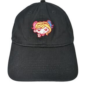 Harley Quinn Slideback Baseball Cap Black One Size Adjustable Embroidered